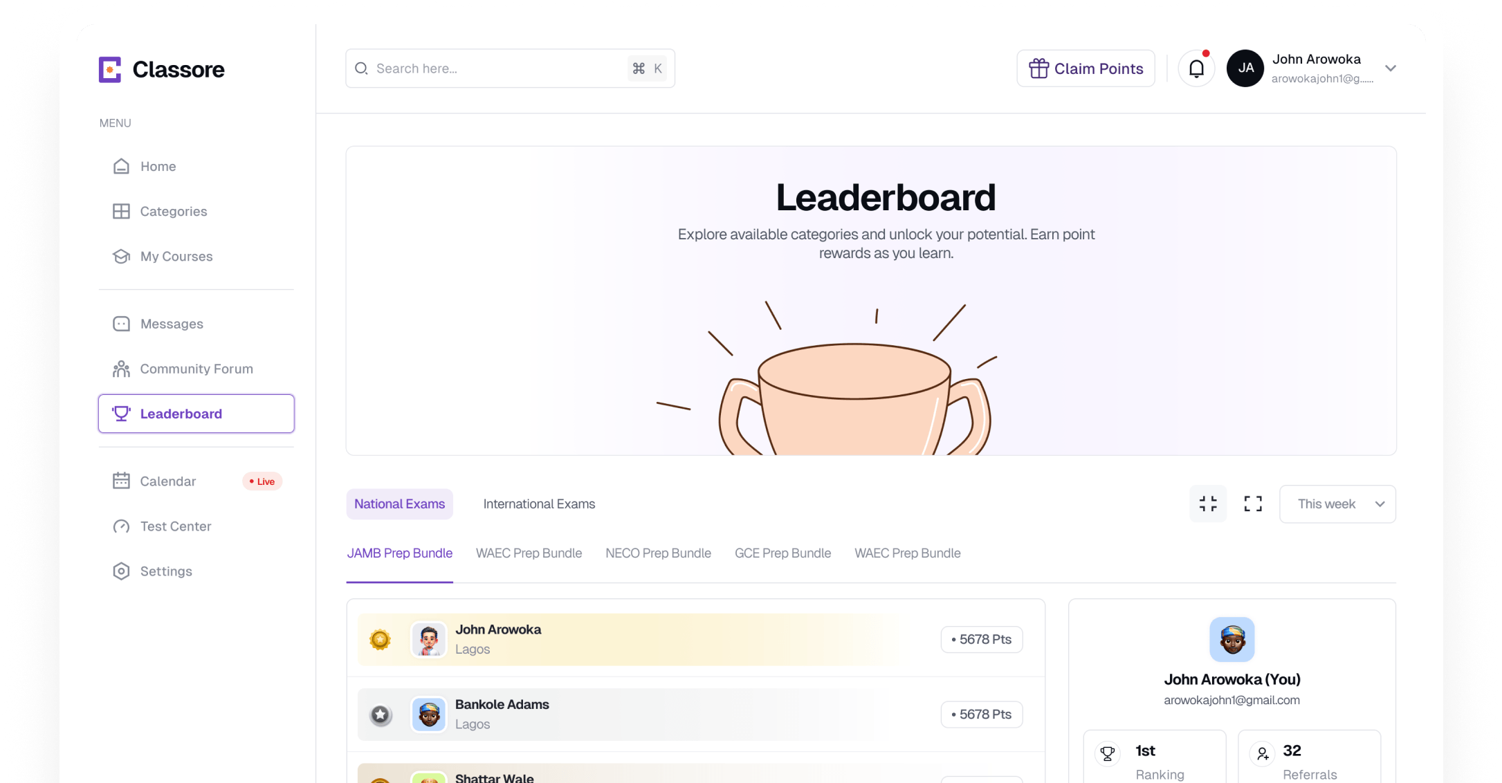 leaderboard